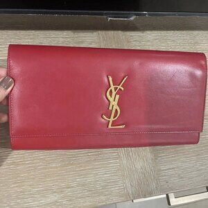 YSL Red Cassandre clutch